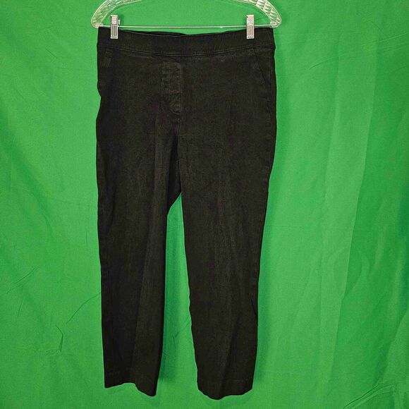 Spanx Womens Black On The Go Ankle Slim Straight Pants Large - Pocket Seam Loose - Picture 1 of 5